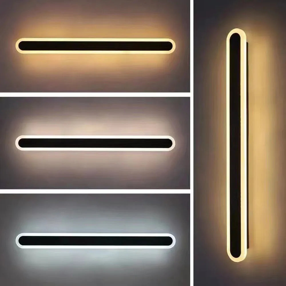 Weatherproof Linear Wall Sconce Outdoor Indoor LED Motion Sensor Dimmable Modern Hallway Garden Patio Exterior Entry | Lonoma