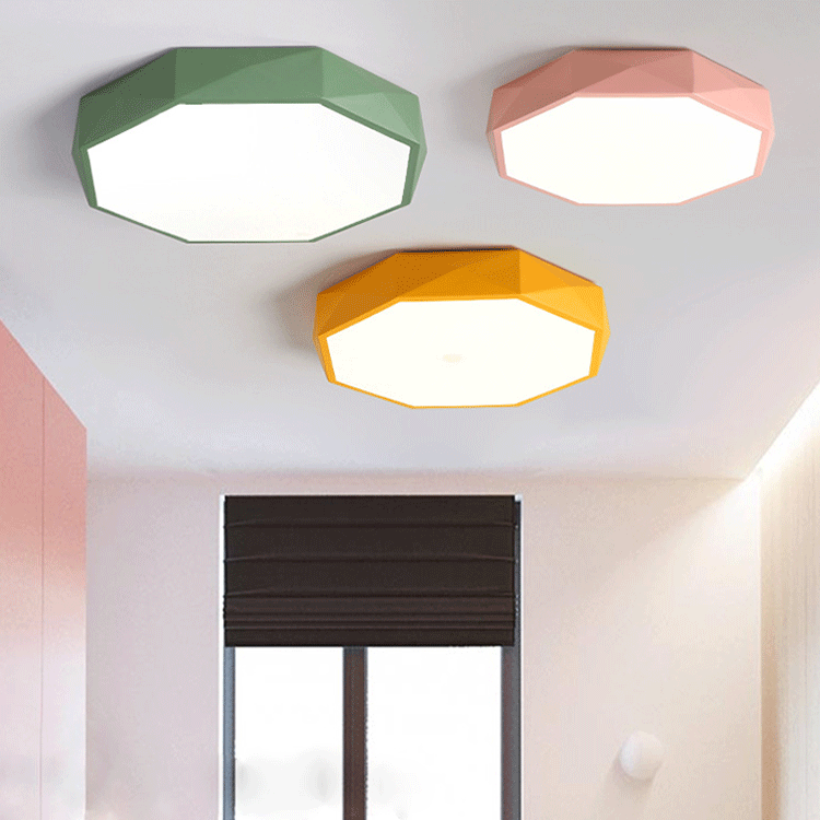 Modern Scandinavian LED Flush Mount Ceiling Light, 12-20 in Abstract Acrylic & Iron Fixture for Hallway, Bedroom, Living Room | Lonoma