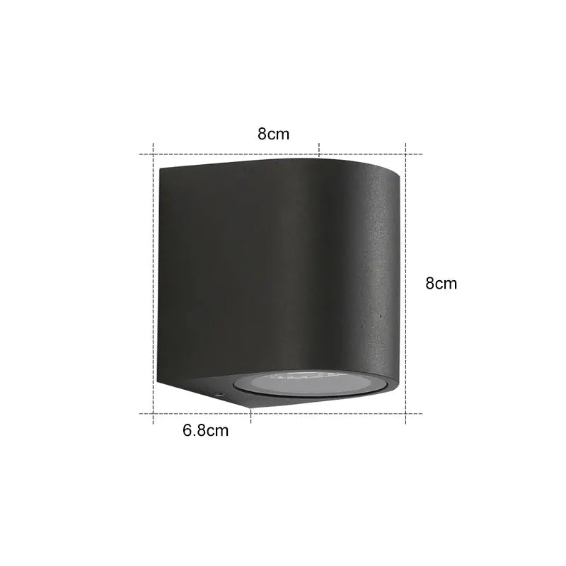 Modern Cube Outdoor Wall Sconce Black Metal Glass LED 5W 10W for Porch Entryway Patio Garden Pathway Exterior Hallway House Lighting | Lonoma