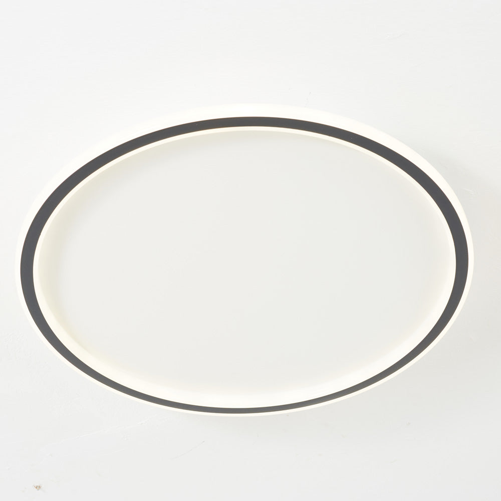 Round Flush Mount Ceiling Light Fixture LED Dimmable Metal Acrylic Shade Hardwired Modern Overhead Lighting for Bedroom Hallway Kitchen | Lonoma