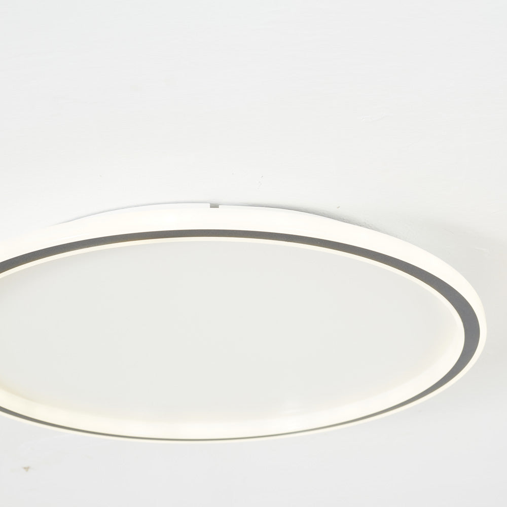 Round Flush Mount Ceiling Light Fixture LED Dimmable Metal Acrylic Shade Hardwired Modern Overhead Lighting for Bedroom Hallway Kitchen | Lonoma