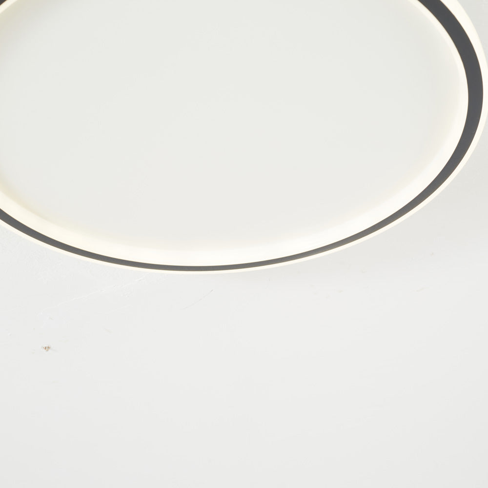 Round Flush Mount Ceiling Light Fixture LED Dimmable Metal Acrylic Shade Hardwired Modern Overhead Lighting for Bedroom Hallway Kitchen | Lonoma