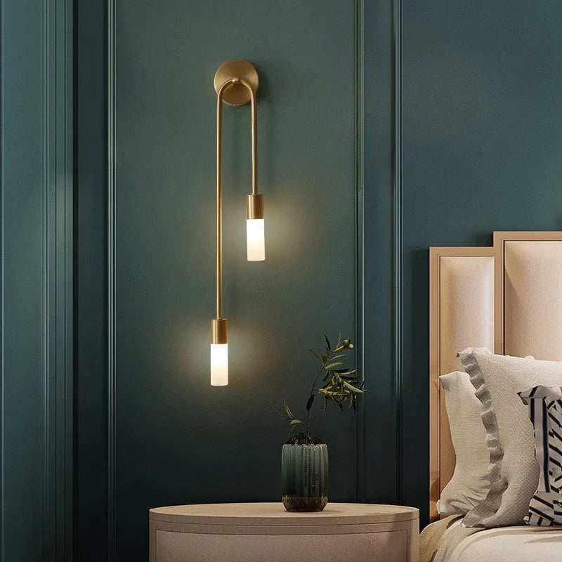 Contemporary Metal Wall Lamp with Acrylic Shade Gold Finish for Hallways and Entryways Hardwired Sconce Indoor Lighting Fixture | Lonoma