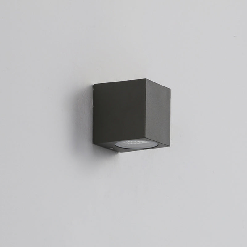 Modern Cube Outdoor Wall Sconce Black Metal Glass LED 5W 10W for Porch Entryway Patio Garden Pathway Exterior Hallway House Lighting | Lonoma