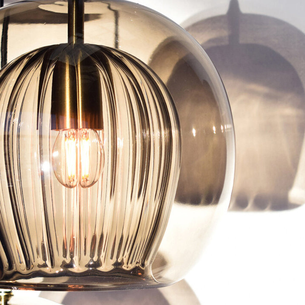 Glass Globe Pendant Light Adjustable Hanging Ceiling Lamp Metal & Glass Fixture for Kitchen Dining Room Bedroom Island Bar Restaurant Hallway | Lonoma