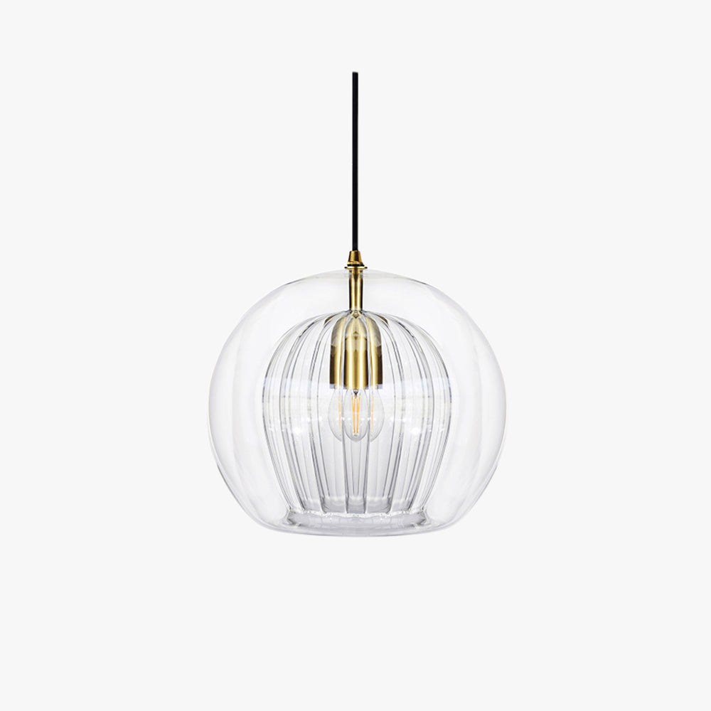 Glass Globe Pendant Light Adjustable Hanging Ceiling Lamp Metal & Glass Fixture for Kitchen Dining Room Bedroom Island Bar Restaurant Hallway | Lonoma