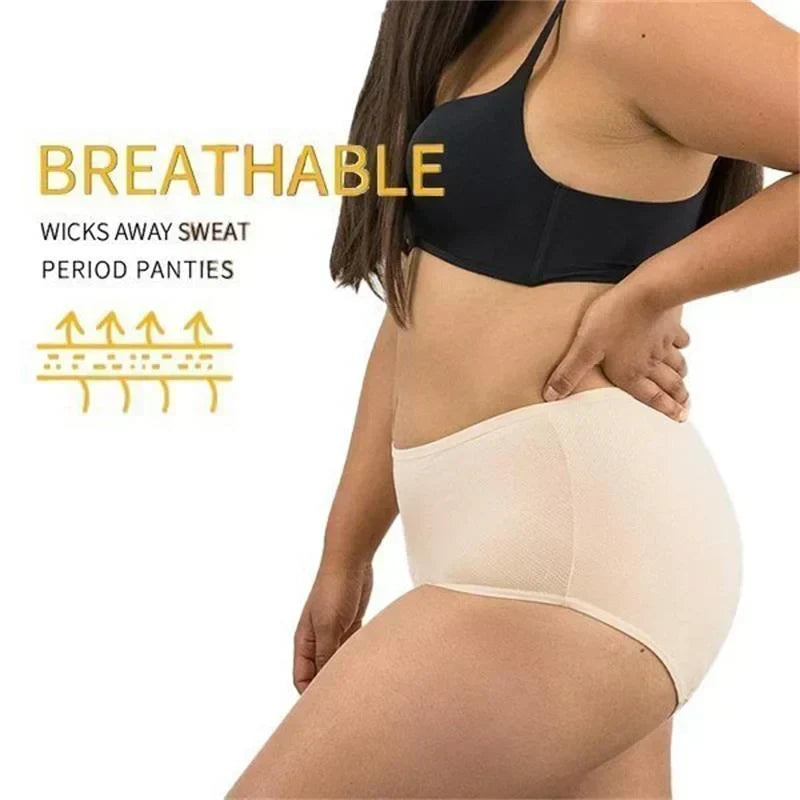 High-Waisted Leak-Proof Period Underwear for Women, Absorbent Washable Reusable Briefs for Heavy Flow, Postpartum & Light Bladder Leaks | Lonoma