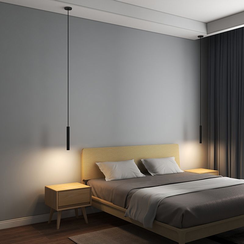 Modern LED Hanging Fixture Black Metal Linear Design Adjustable Ceiling Lighting for Dining Kitchen Island Bedroom | Lonoma