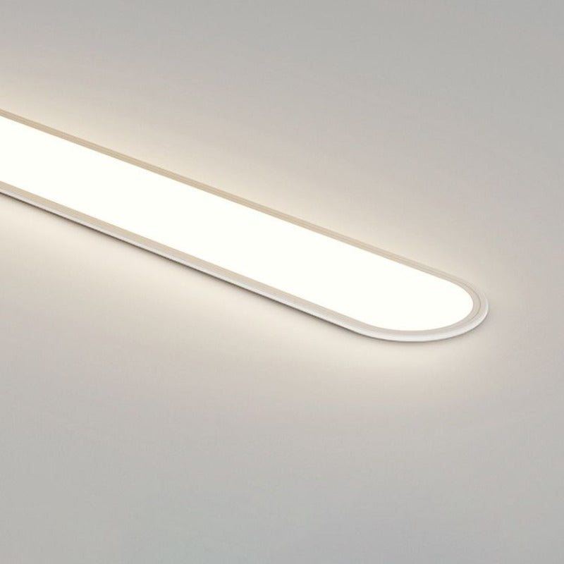 Oval Flush Mount LED Ceiling Light Fixture Modern Minimalist Metal Acrylic for Bedroom Living Room Dining Room Hallway Office Hardwired | Lonoma