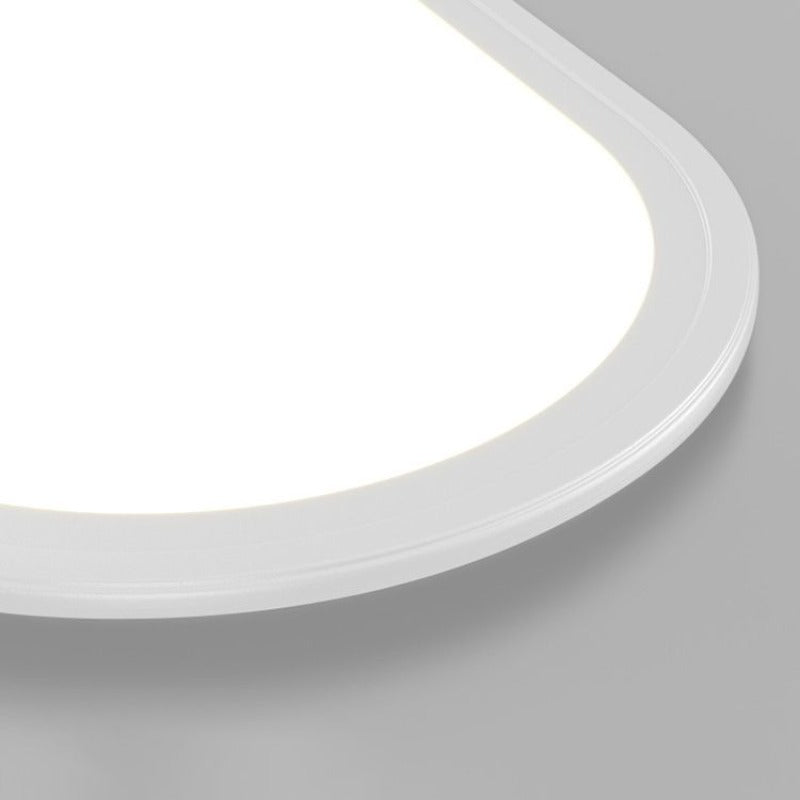 Oval Flush Mount LED Ceiling Light Fixture Modern Minimalist Metal Acrylic for Bedroom Living Room Dining Room Hallway Office Hardwired | Lonoma