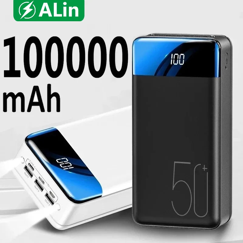 100000mAh Portable Charger Fast Charging USB-C Power Bank for Laptops Phones Tablets Travel Emergency Backup Battery Pack | Lonoma