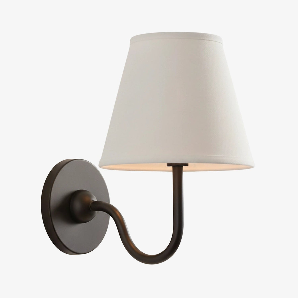 Fabric Shade Wall Sconce with Metal Backplate – E12 Socket Hardwired Light for Bedroom Hallway Dining Room Foyer – Dimmable Indoor Lighting | Lonoma