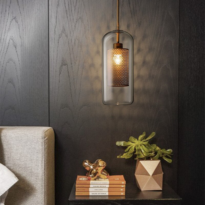 Glass Globe Pendant Light Gold or Silver Finish with LED Bulb for Kitchen Island Dining Room Bedroom Entryway Modern Hanging Ceiling Fixture | Lonoma