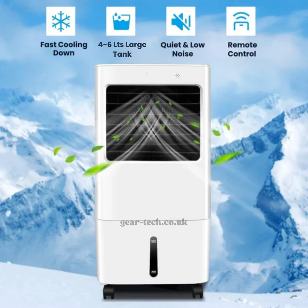 Portable Evaporative Air Cooler Fan 3-in-1 with Humidifier and Oscillation for Home Office Bedroom Desktop Small Personal Space Cooling | Lonoma
