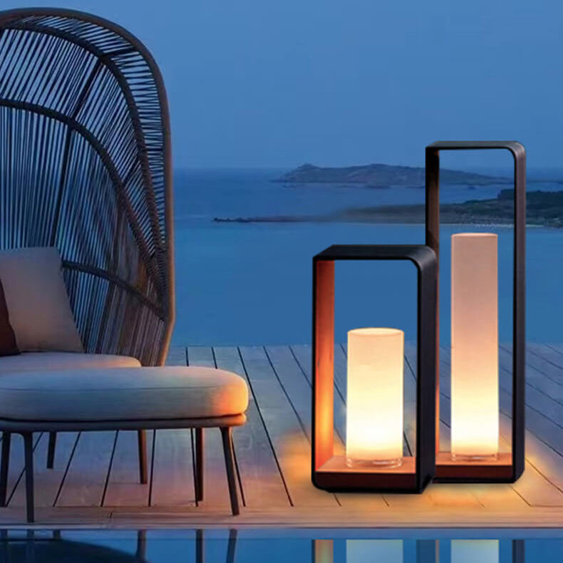 Outdoor Pathway Light Modern Square LED Post Lamp Warm Lighting for Yard Patio Driveway Garden Landscape Bollard Fixture | Lonoma