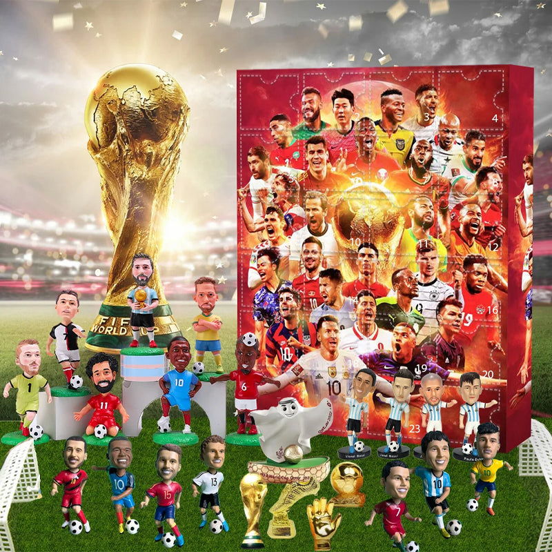 Soccer Advent Calendar 24-Day Countdown with Player Figurines for Kids Holiday Gift Fun December Tradition Christmas Sports Collectibles | Lonoma