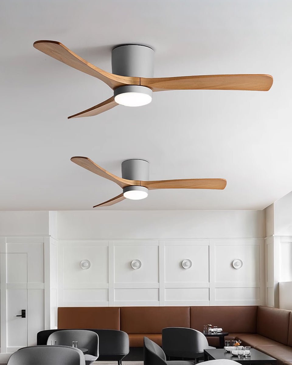 42-52 Inch Modern Ceiling Fan with Dimmable LED Light | 6-Speed Reversible DC Motor | Sycamore Wood Blades | Remote Control Included | Lonoma