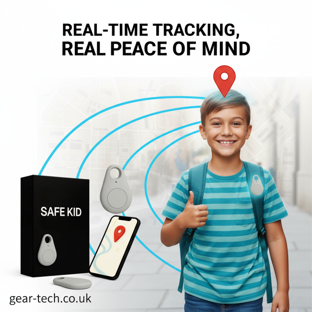 Kids GPS Tracker Waterproof with Real-Time Location & Emergency Alert Button for Children's Safety | Lonoma