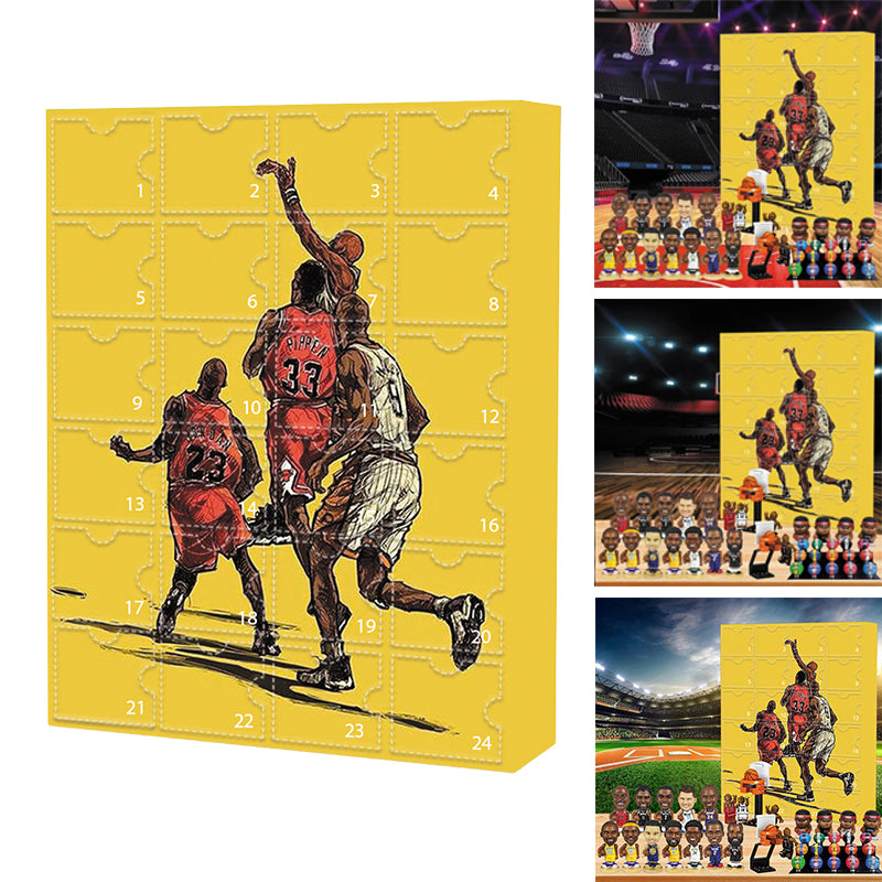 Basketball Advent Calendar 24-Day Countdown with Team Ornaments & Collectible Memorabilia for Hoops Fans | Lonoma
