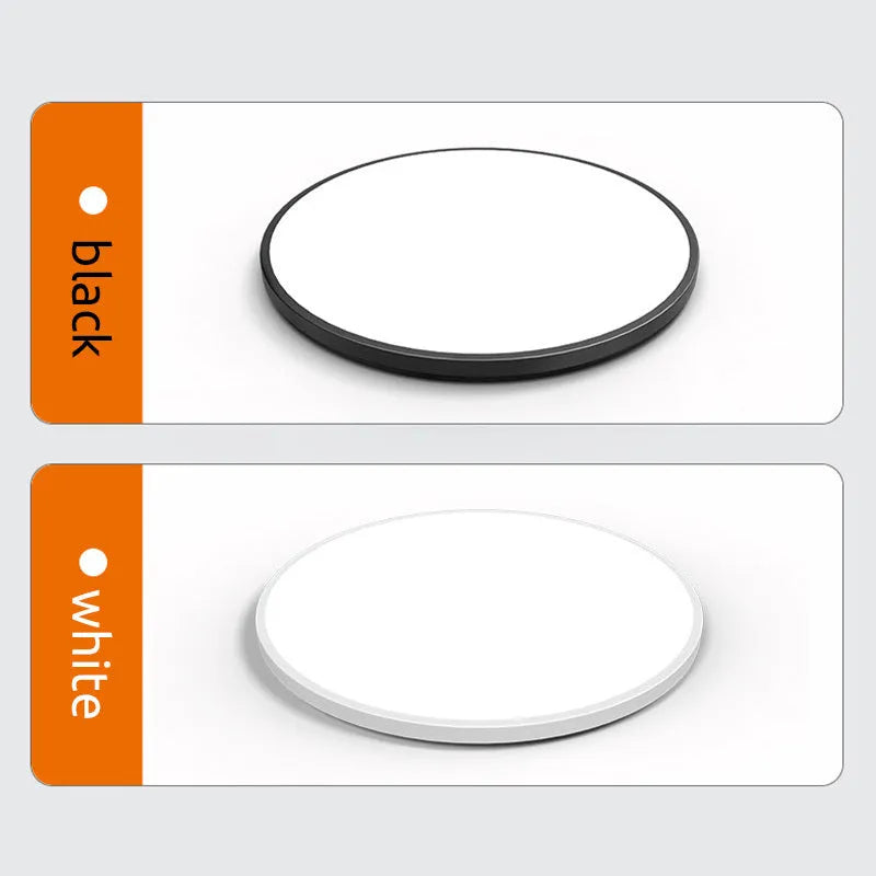 Flush Mount LED Bathroom Ceiling Light | 9-15 in Waterproof Modern Fixture | White or Black | Wall Switch Dimming | Lonoma