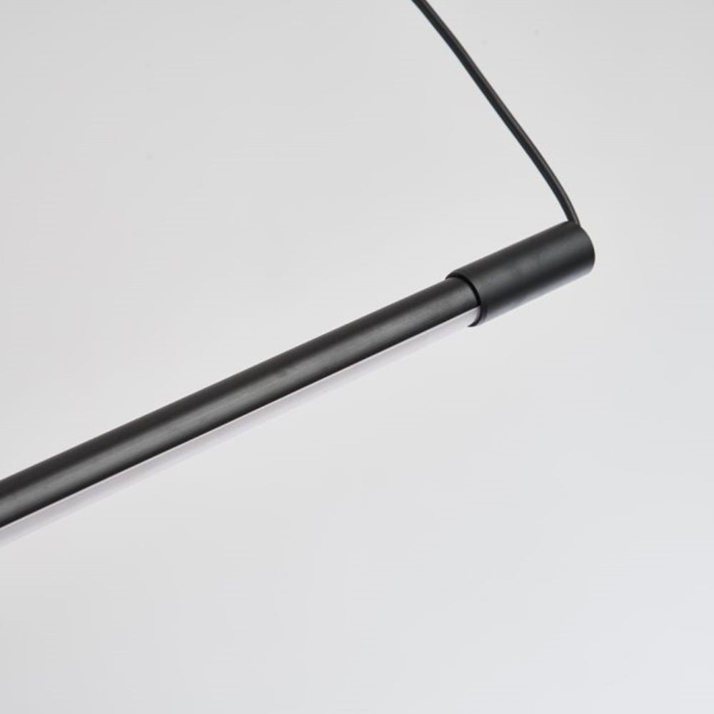Linear LED Ceiling Fixture, Black Metal & Acrylic, Hardwired Hanging Lamp for Dining Room, Kitchen Island & Bedroom | Lonoma