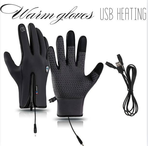 Heated Winter Gloves USB Powered Touchscreen Waterproof Windproof Thermal Insulated for Skiing Driving Cycling Cold Weather | Lonoma