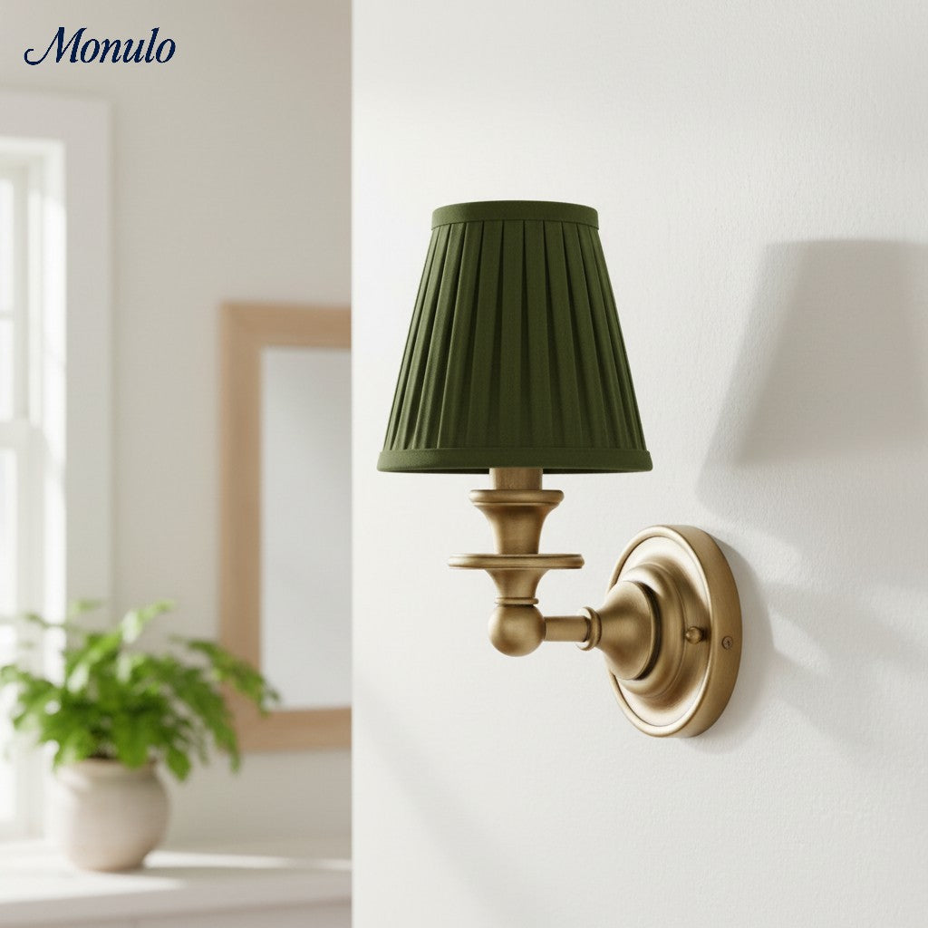 Adjustable Reading Wall Sconce with Fabric Shade & Gooseneck Arm – Wrought Iron Light for Bedroom, Living Room & Hallway | Lonoma