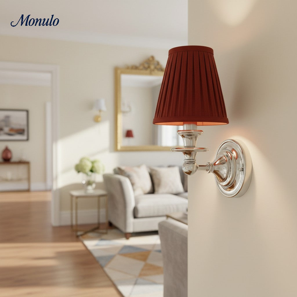 Adjustable Reading Wall Sconce with Fabric Shade & Gooseneck Arm – Wrought Iron Light for Bedroom, Living Room & Hallway | Lonoma