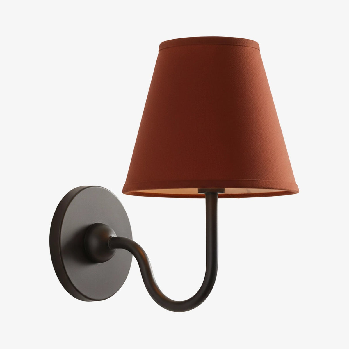 Fabric Shade Wall Sconce with Metal Backplate – E12 Socket Hardwired Light for Bedroom Hallway Dining Room Foyer – Dimmable Indoor Lighting | Lonoma