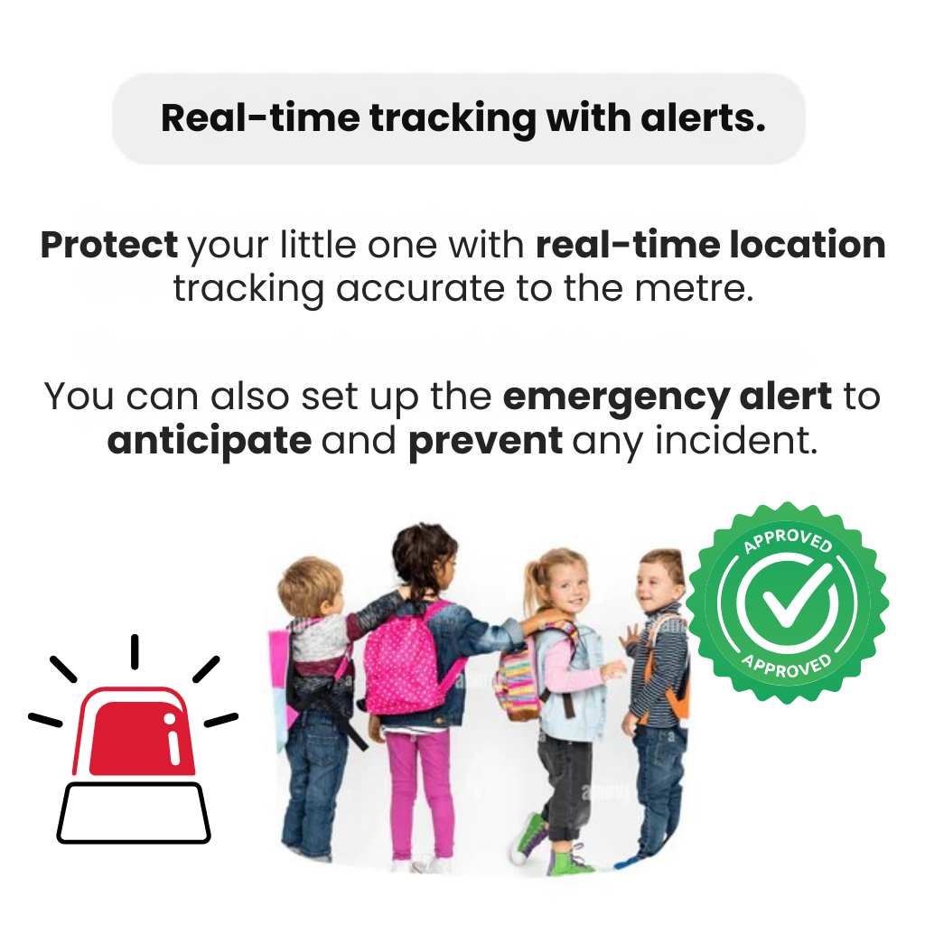 Kids GPS Tracker Waterproof with Real-Time Location & Emergency Alert Button for Children's Safety | Lonoma