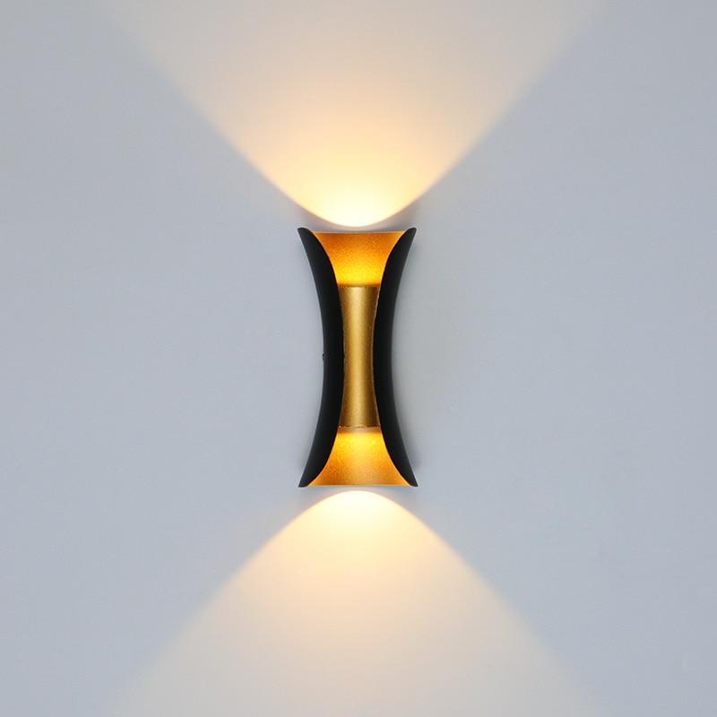 Curved LED Outdoor Wall Sconce Waterproof IP65 Metal Acrylic for Patio Entryway Garden Modern Lighting Fixture | Lonoma