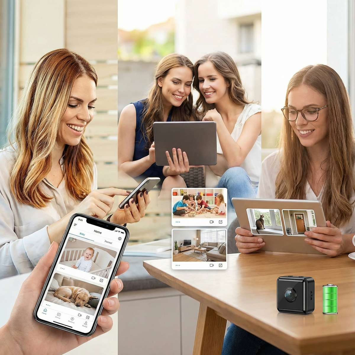 Indoor Security Camera 1080P HD Night Vision Wireless Motion Detection WiFi Pet Monitor | Lonoma