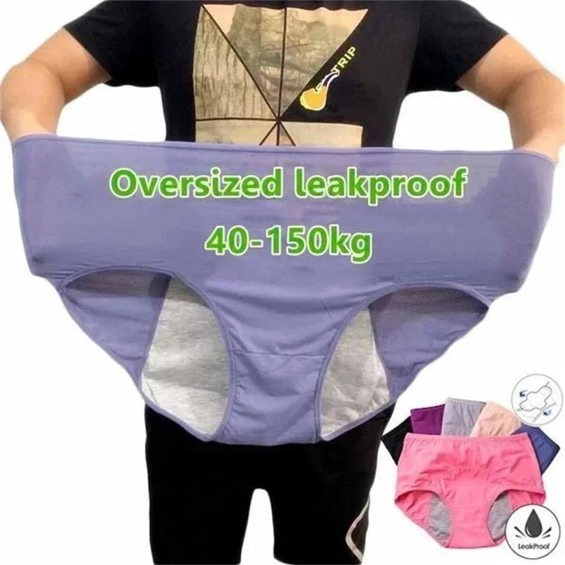 Women's Absorbent Period Underwear High Waisted Washable Reusable Leak Protection Plus Size Menstrual Briefs for Heavy Flow Postpartum | Lonoma