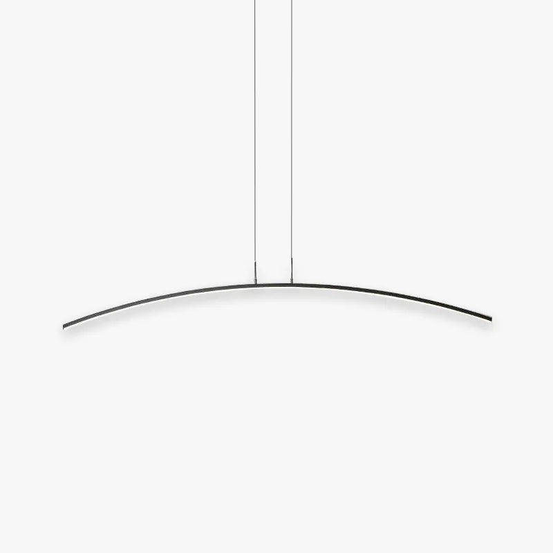LED Curved Bar Pendant Light Black Gold Dimmable Hanging Fixture Modern Kitchen Island Dining Living Room Adjustable Ceiling Lamp | Lonoma