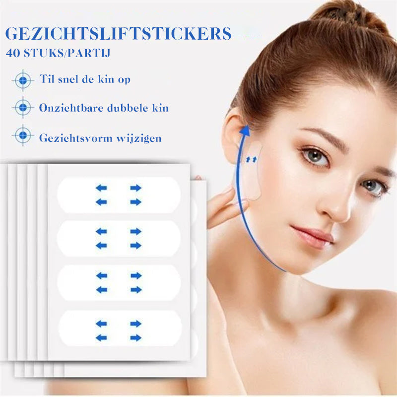Invisible Face Lifting Tape 40 Strips Clear Skin-Safe Anti-Wrinkle Tightening V-Shape Contouring Non-Surgical Facelift Adhesive Strips for | Lonoma