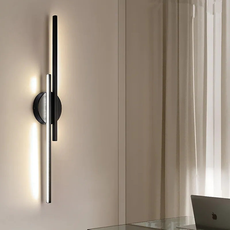 Contemporary Metal LED Wall Sconce with Disc Accent, Hardwired Indoor Light Fixture for Bedrooms, Hallways, and Modern Living Spaces | Lonoma