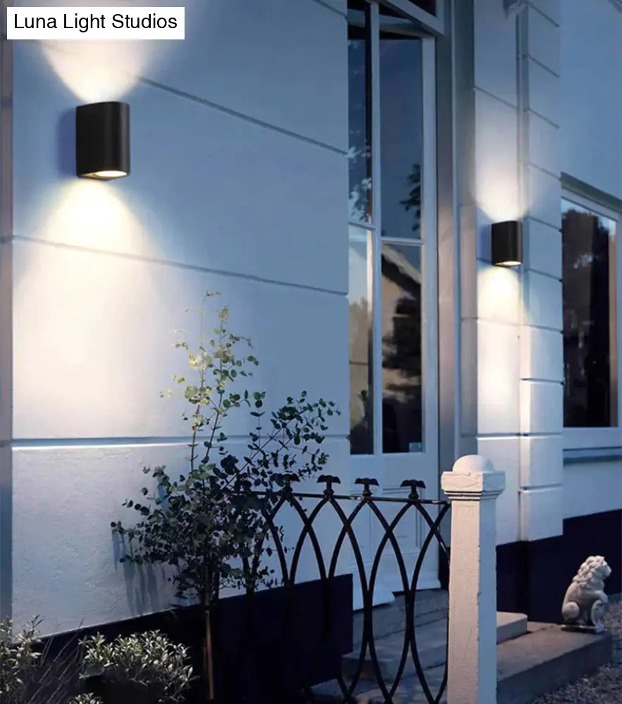 Outdoor LED Wall Sconce Square Aluminum Waterproof IP65 Porch Light Garden Exterior Modern Black Gray | Lonoma