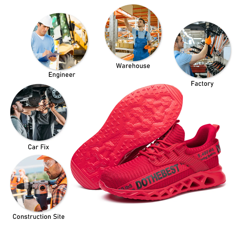 Steel Toe Work Shoes S3 Rated with Kevlar Sole Puncture Protection Lightweight Safety Boots for Construction Industrial Warehouse Men Women | Lonoma