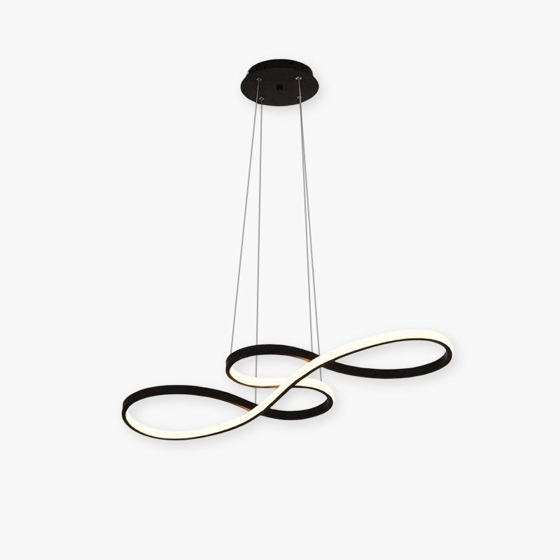 Musical Note LED Pendant Light Adjustable Metal Fixture Black White Gold Dining Room Living Room Kitchen Island Modern Decor | Lonoma