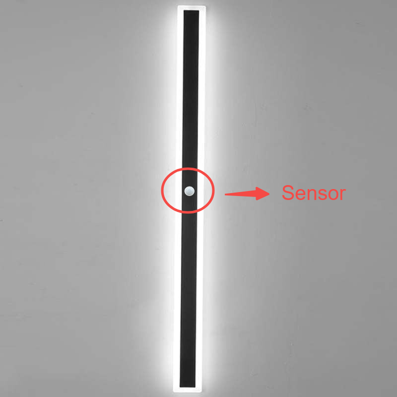 IP65 Waterproof LED Outdoor Wall Sconce Metal Acrylic Panel Black Fixture 12W-60W for Patio Garden Entry Walkway Exterior Lighting | Lonoma