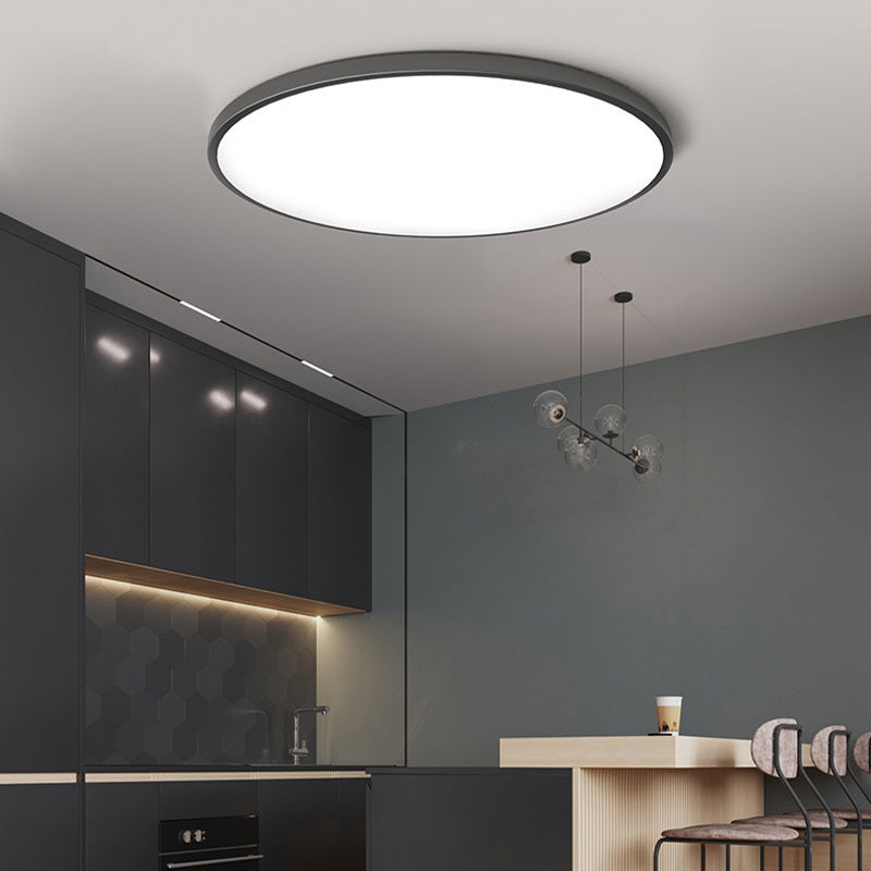 Flush Mount LED Bathroom Ceiling Light | 9-15 in Waterproof Modern Fixture | White or Black | Wall Switch Dimming | Lonoma