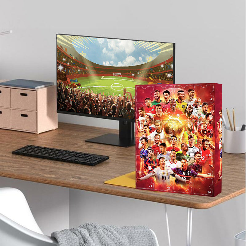 Soccer Advent Calendar 24-Day Countdown with Player Figurines for Kids Holiday Gift Fun December Tradition Christmas Sports Collectibles | Lonoma