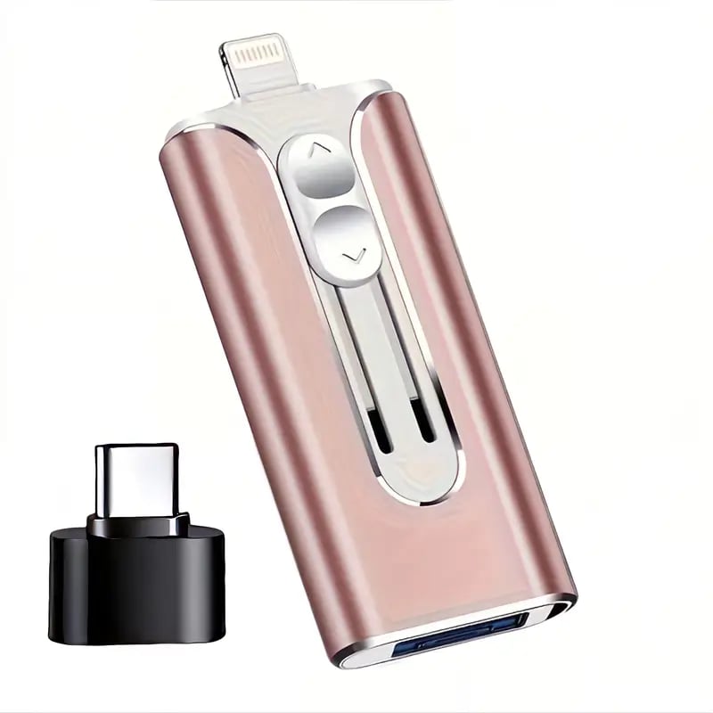 Dual Connector USB 3.0 Flash Drive for iOS & Android Phones – Metal Phone Memory Stick for Photos, Videos, Files Backup | Lonoma