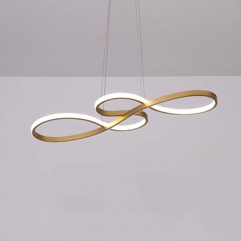 Musical Note LED Pendant Light Adjustable Metal Fixture Black White Gold Dining Room Living Room Kitchen Island Modern Decor | Lonoma