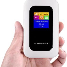 Portable 4G LTE WiFi Hotspot Router, Connects 10 Devices, 150 Mbps, SIM Card Unlocked, Travel Internet for RV Camping Road Trips | Lonoma