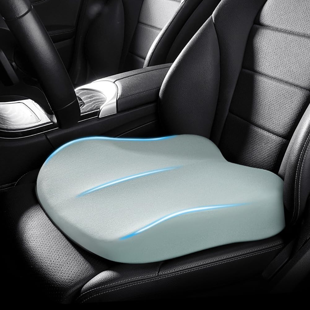 Memory Foam Car Seat Cushion Booster Wedge for Better Posture & Visibility 3-Inch Lift for Drivers Office Chair Support | Lonoma