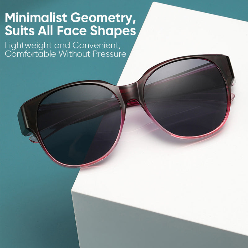 Polarized Fit-Over Sunglasses with UV400 Protection Cat-Eye Style for Prescription Glasses Wearers Women Men | Lonoma
