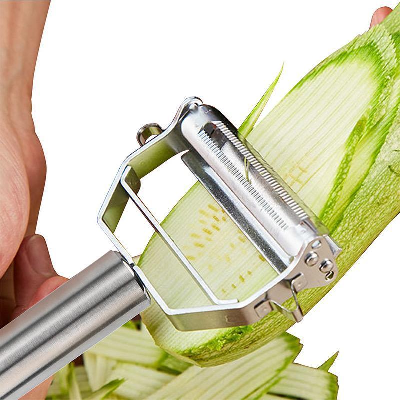 Dual-Blade Vegetable Peeler with Julienne Slicer for Quick Prep and Decorative Cuts | Kitchen Tool for Carrots, Cucumbers, Potatoes | Lonoma