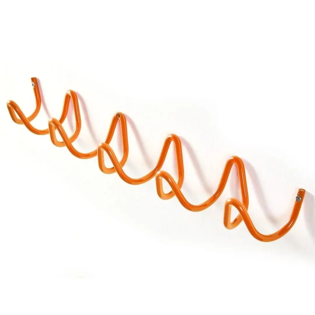 Wall-Mounted Coat Rack with Wave Design — Metal Hook Organizer for Entryway, Bedroom & Hallway | Lonoma