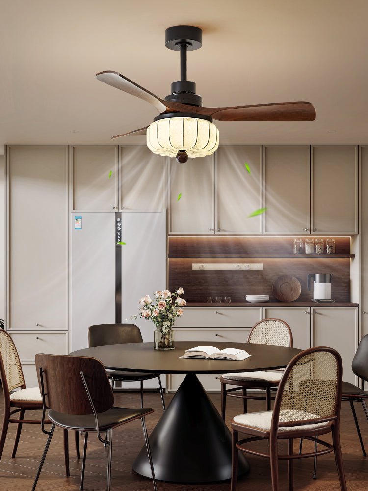 Vintage Ceiling Fan with Light 36-52 Inch 6-Speed Retro Industrial Fan Chandelier with LED & Remote Indoor | Lonoma